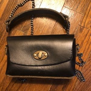 Love41 Small Black Leather Crossbody Bag